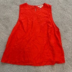Boden Silk Blend Shell Top Womens 14 Orange Sleeveless Tank‎ Layer Business Chic